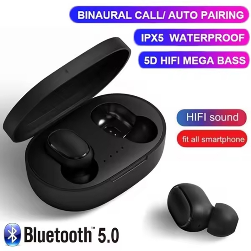 Bluetooth Headset On Ear - A6S TWS Earphones Wireless Bluetooth 5.0