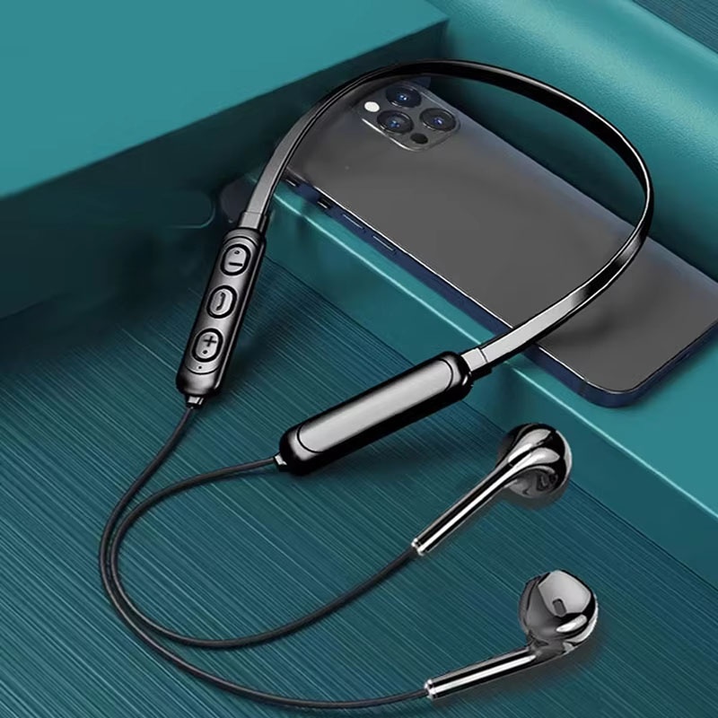 Bluetooth Headset On Ear - Neck Hanging Bluetooth Headset HD Microphone