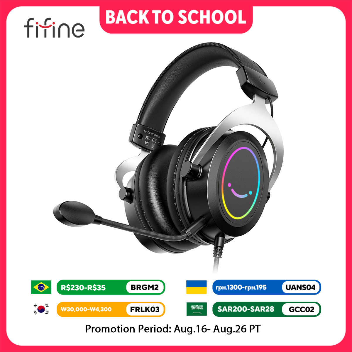 FIFINE Gaming Headpset with Dy - Gaming Headset Rgb review and price