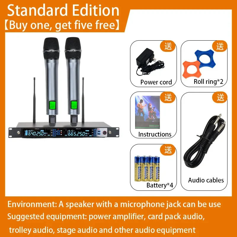 Wireless microphone system, 2- - Shure Mic Sm58 review and price